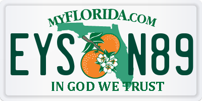 FL license plate EYSN89
