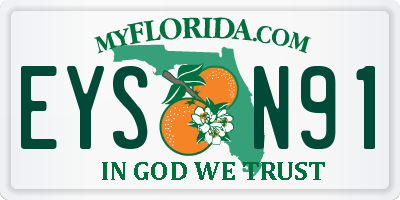 FL license plate EYSN91