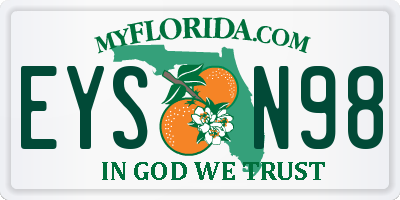 FL license plate EYSN98
