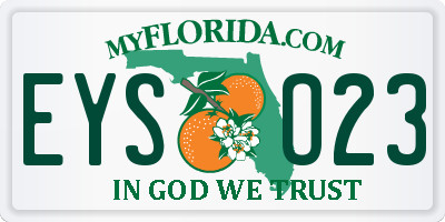 FL license plate EYSO23