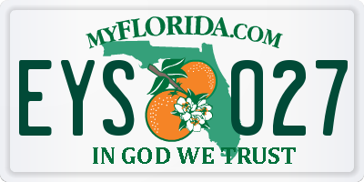 FL license plate EYSO27
