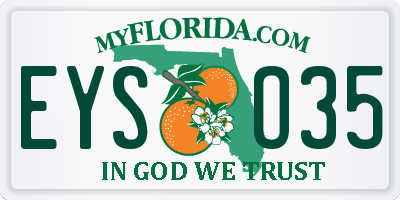 FL license plate EYSO35