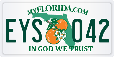 FL license plate EYSO42