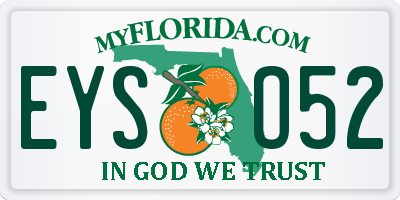 FL license plate EYSO52
