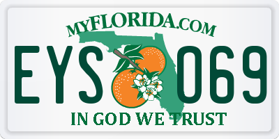 FL license plate EYSO69