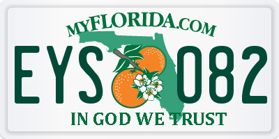 FL license plate EYSO82