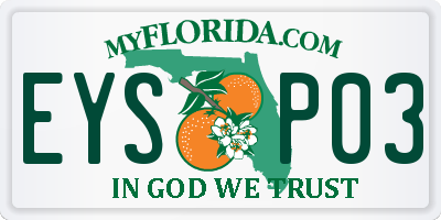 FL license plate EYSP03