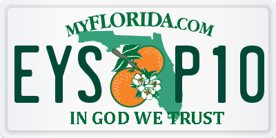 FL license plate EYSP10