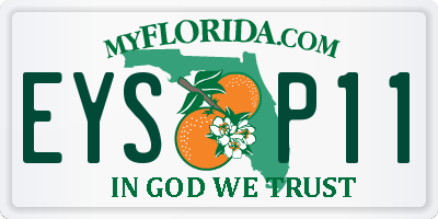 FL license plate EYSP11