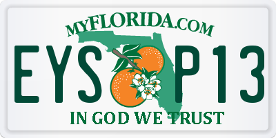 FL license plate EYSP13