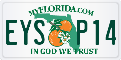 FL license plate EYSP14