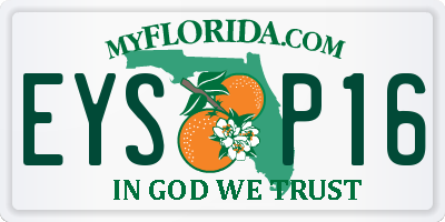 FL license plate EYSP16