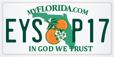 FL license plate EYSP17