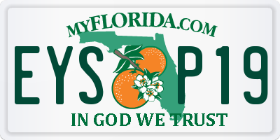FL license plate EYSP19