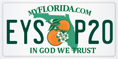 FL license plate EYSP20