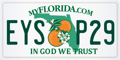 FL license plate EYSP29