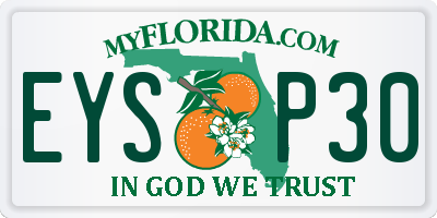 FL license plate EYSP30