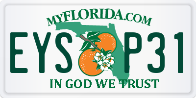 FL license plate EYSP31