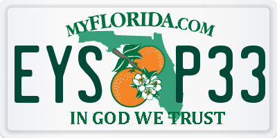 FL license plate EYSP33