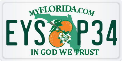 FL license plate EYSP34
