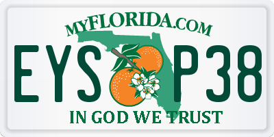FL license plate EYSP38