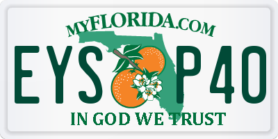 FL license plate EYSP40