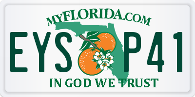 FL license plate EYSP41