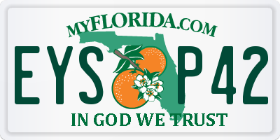 FL license plate EYSP42