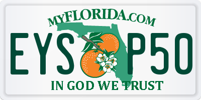 FL license plate EYSP50