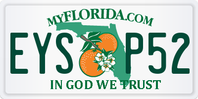 FL license plate EYSP52