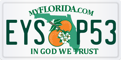 FL license plate EYSP53