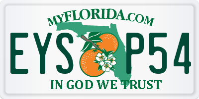 FL license plate EYSP54