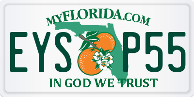 FL license plate EYSP55