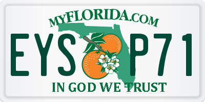 FL license plate EYSP71