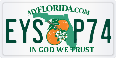 FL license plate EYSP74