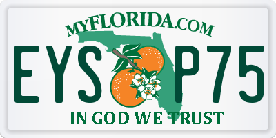 FL license plate EYSP75