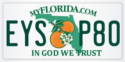 FL license plate EYSP80
