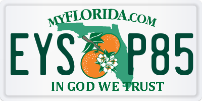 FL license plate EYSP85