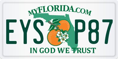 FL license plate EYSP87