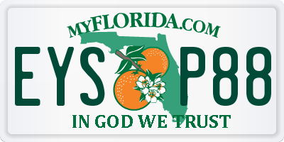 FL license plate EYSP88