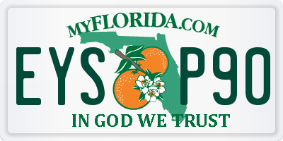FL license plate EYSP90
