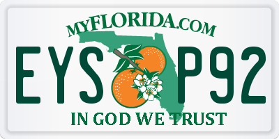 FL license plate EYSP92