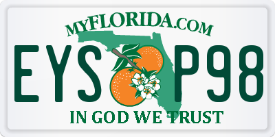 FL license plate EYSP98