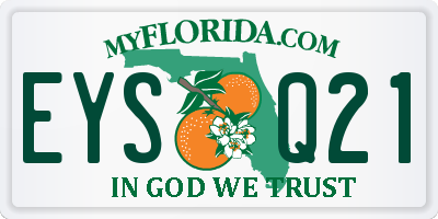 FL license plate EYSQ21