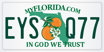FL license plate EYSQ77