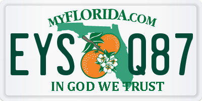 FL license plate EYSQ87