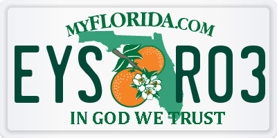 FL license plate EYSR03