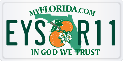 FL license plate EYSR11