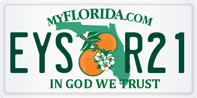 FL license plate EYSR21