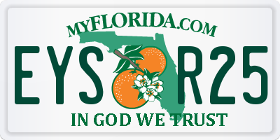 FL license plate EYSR25